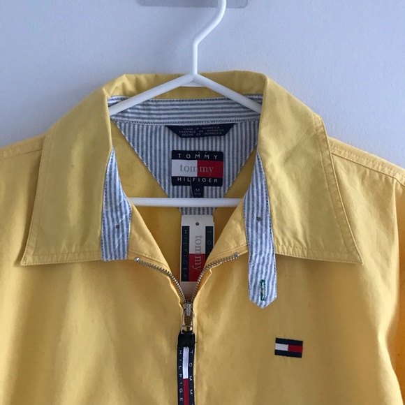 Tommy Hilfiger 100% Cotton Yellow Women’s Spring Oversized Jacket 90”s Y2K - Picture 9 of 16